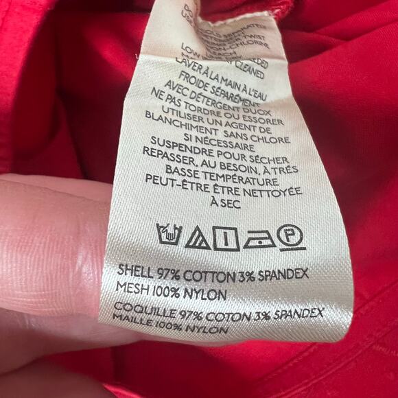 NWT Maeve Anthropologie Bow Midi Pencil Skirt Red Size 12 Side Slit Stretch - Picture 14 of 14